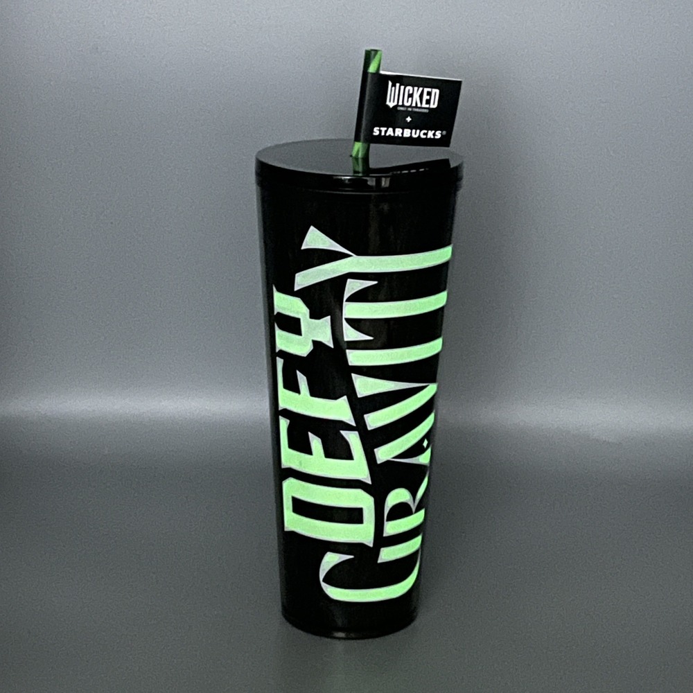 Starbucks Wicked Tumbler 24oz Defy Gravity Elphaba Glow In Dark - Picture 4 of 9